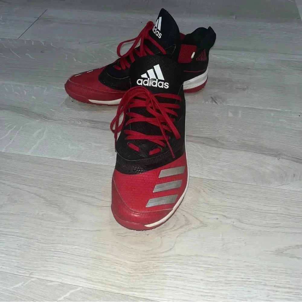 Adidas sneakers /red&black/ sz9.5
